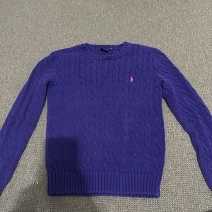 Polo by Ralph Lauren Purple Cable Knit Sweater